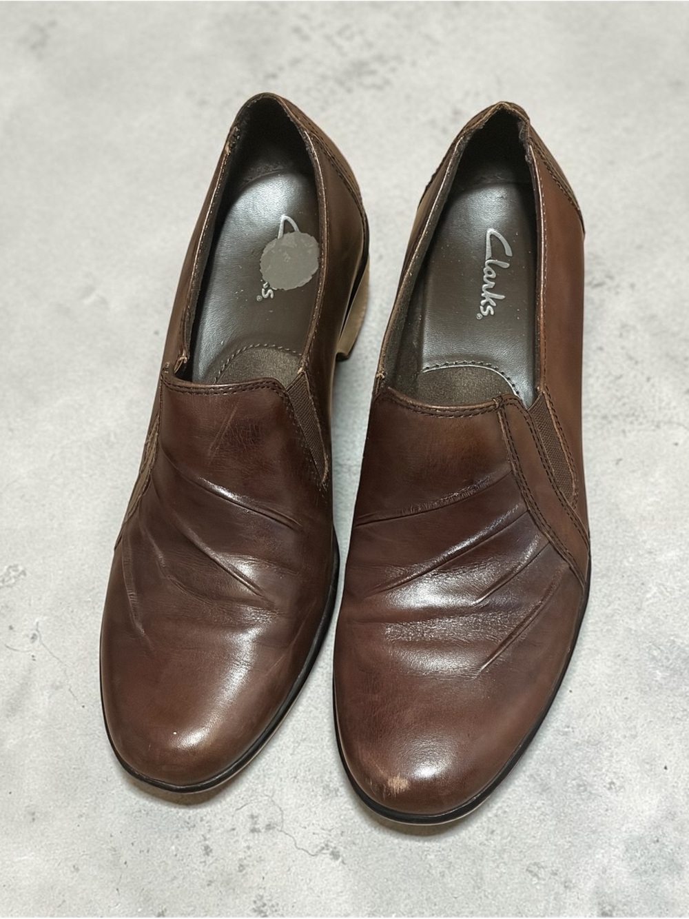 Clarks Men's Dark Brown Leather Slip-On Loafers